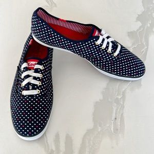 Keds Champion Patriotic Stars Red White Blue Sneakers Womens Sz 9.5